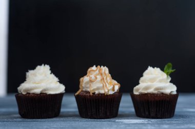 Şeker krem ile cupcakes