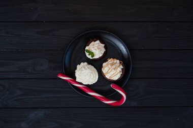 Şeker krem ile cupcakes