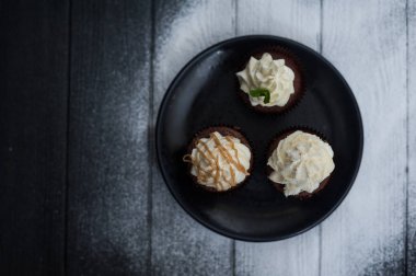 Şeker krem ile cupcakes