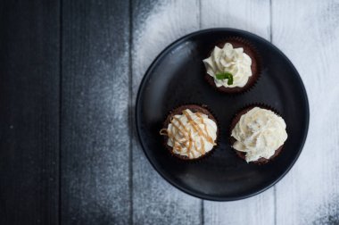 Şeker krem ile cupcakes