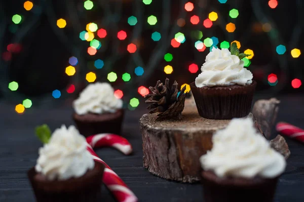 Şeker krem ile cupcakes