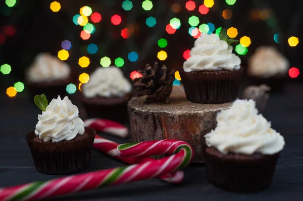 Şeker krem ile cupcakes