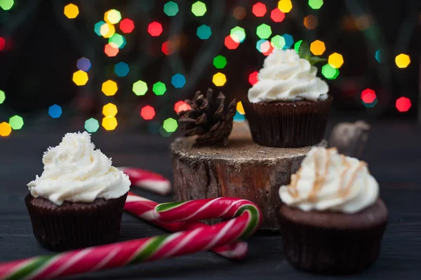 Şeker krem ile cupcakes