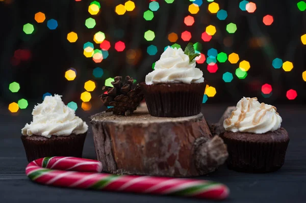 Şeker krem ile cupcakes