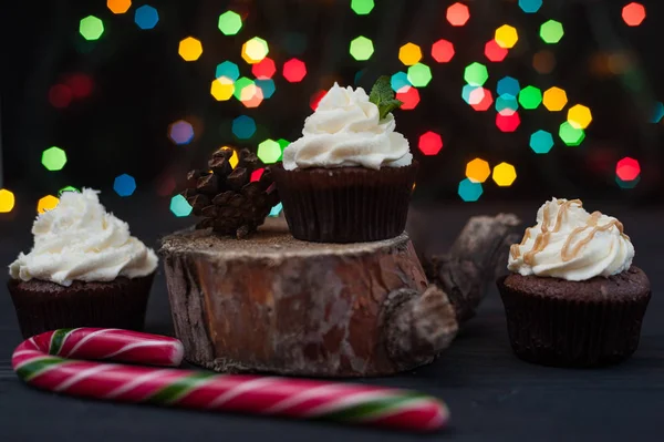 Şeker krem ile cupcakes