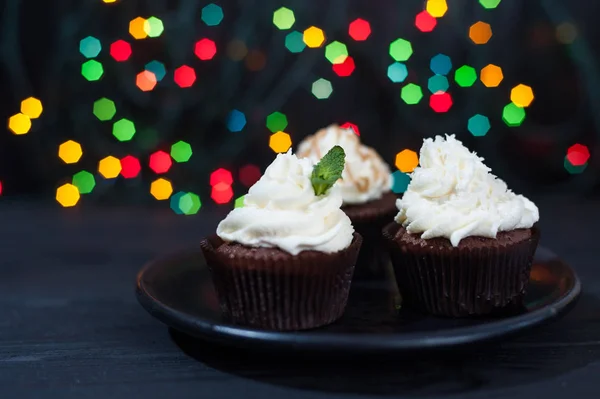 Şeker krem ile cupcakes