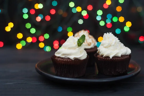 Şeker krem ile cupcakes