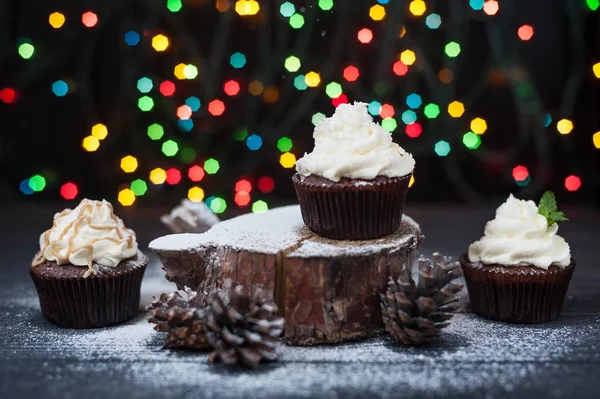 Şeker krem ile cupcakes