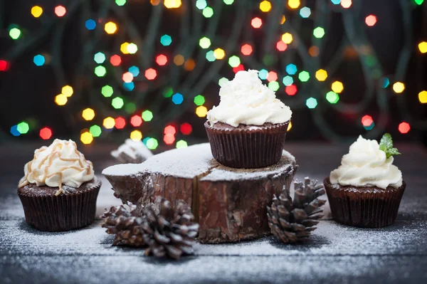 Şeker krem ile cupcakes