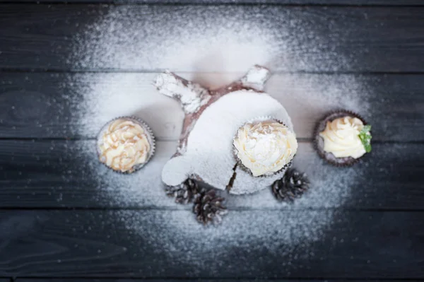 Şeker krem ile cupcakes