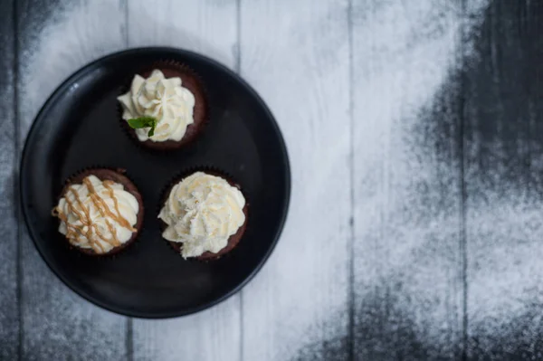 Şeker krem ile cupcakes