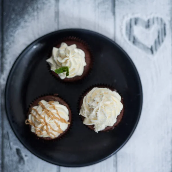 Şeker krem ile cupcakes