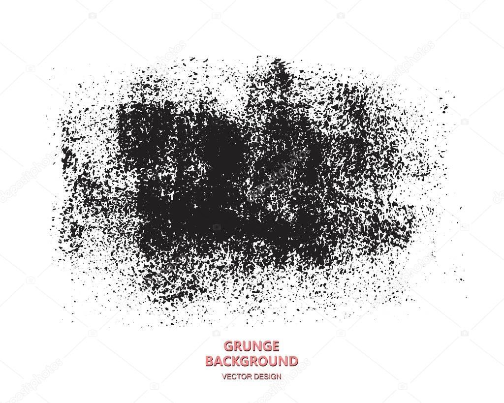 Grunge paint texture. Noise dirty rectangle stamp.