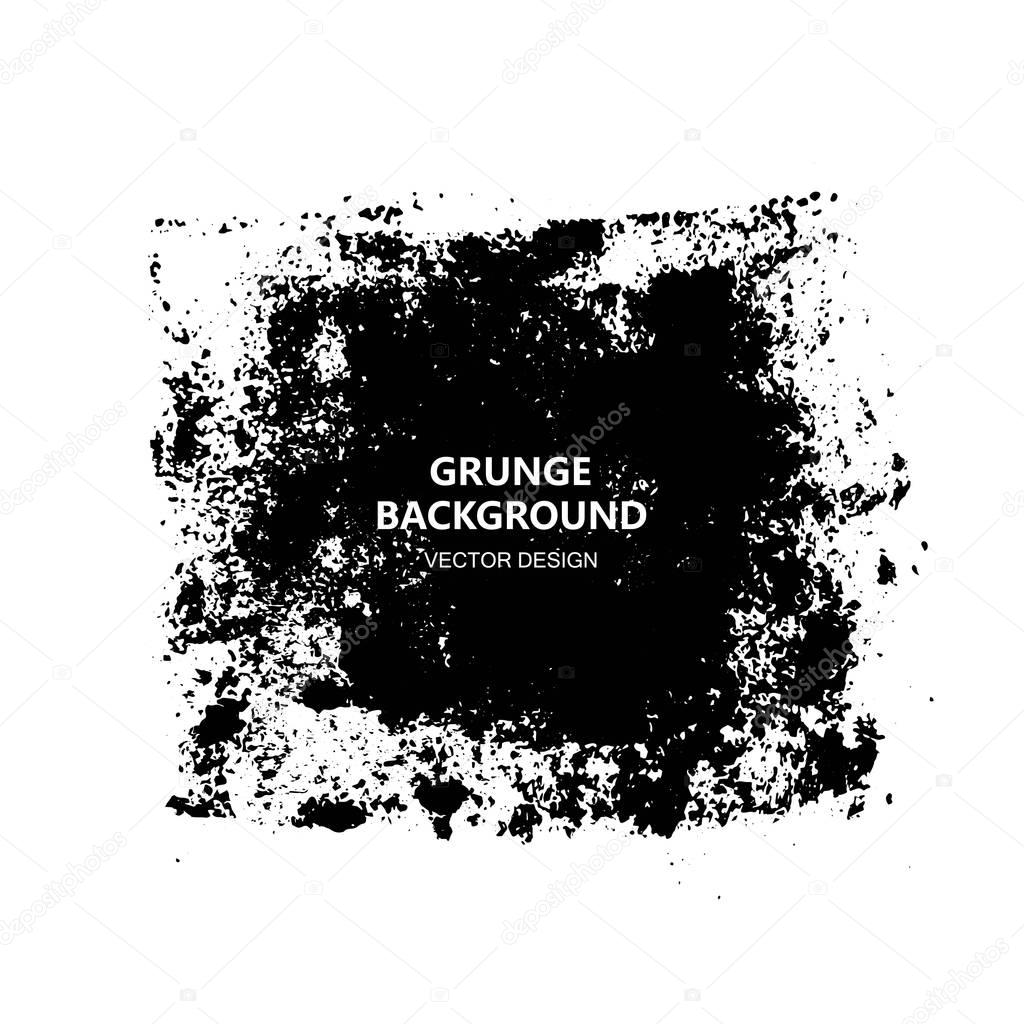 Grunge paint texture. Noise dirty rectangle stamp.