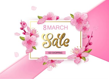 8 Mart Satılık bahar arka plan