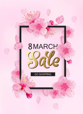 8 Mart Satılık bahar arka plan