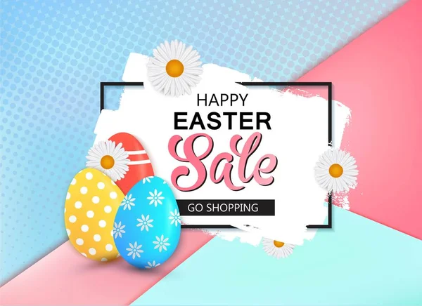 Happy Easter sale banner — Stock Vector