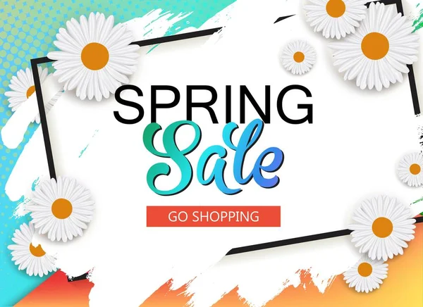 Banner di vendita primavera — Vettoriale Stock