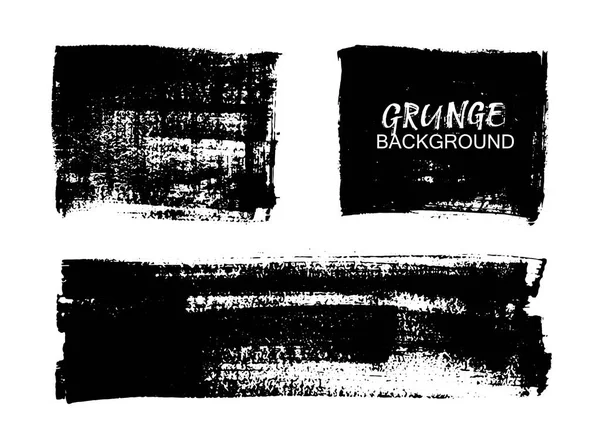 Black paint, ink brush stroke, background, box. — Stock Vector