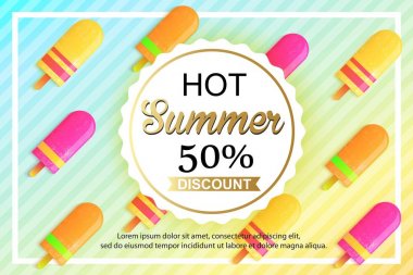 Yaz satış arka plan tasarım afiş için.