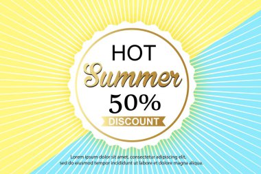 Yaz satış arka plan tasarımı için afiş, el ilanı.