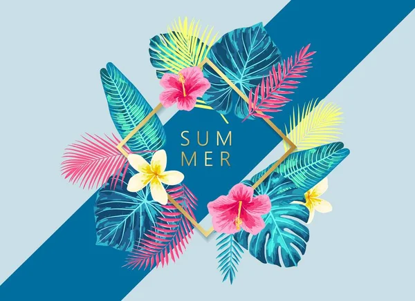 Summer exotic and tropic background design. — Stock Vector