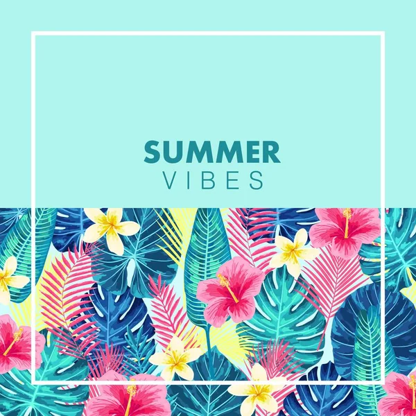 Summer exotic and tropic background design. — Stock Vector