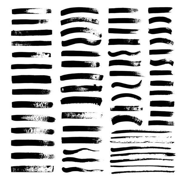 Διάνυσμα μολυβιά βούρτσα, πινέλο, μαύρο χρώμα, γραμμή. — Διανυσματικό Αρχείο