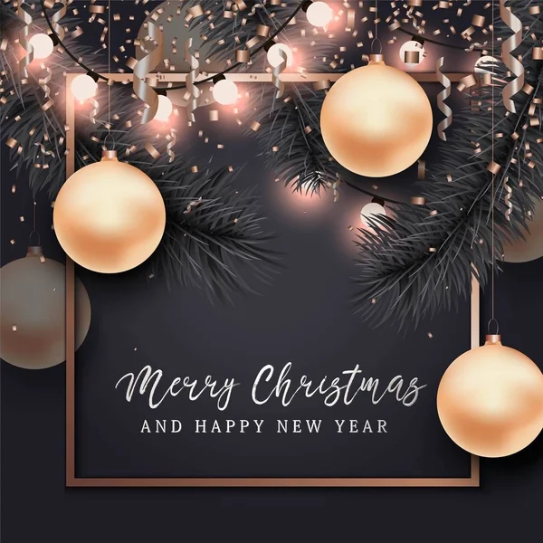 Vánoce a nový rok pozadí pro kartu — Stockový vektor