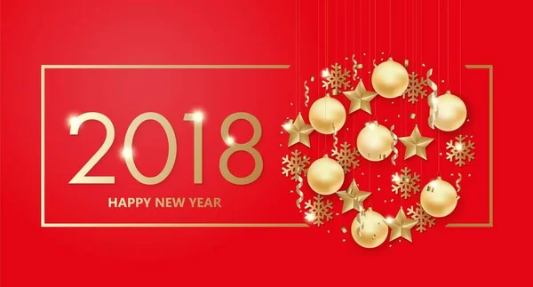 Happy New Year and Merry Christmas background. — Stock Vector
