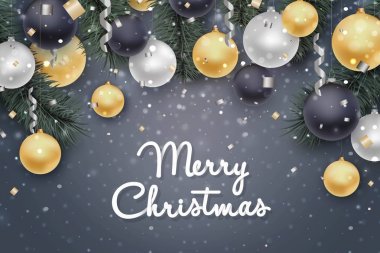 Noel ve yeni yıl arka plan, tatil kartı