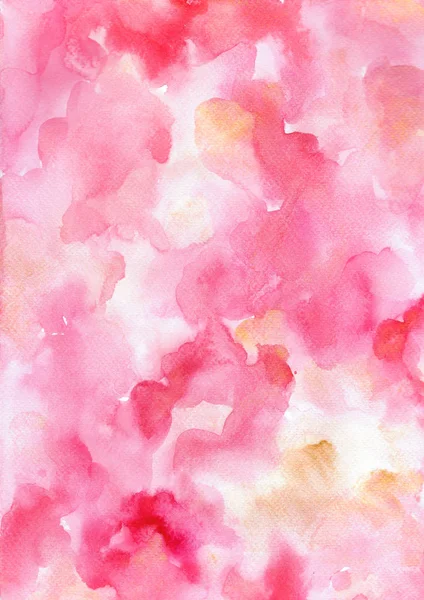 Aquarelle peinture abstraite en rose, couleurs rouges . — Photo