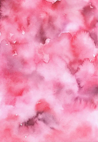 Акварель абстрактной живописи в розовых, красных цветах . — стоковое фото