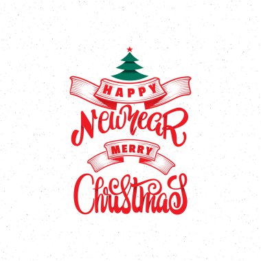 Mutlu Noeller ve mutlu yeni yıl 2017 el yazı metin. El yapımı vektör hat tasarımınız için