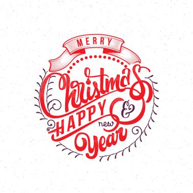 Mutlu Noeller ve mutlu yeni yıl 2017 el yazı metin. El yapımı vektör hat tasarımınız için