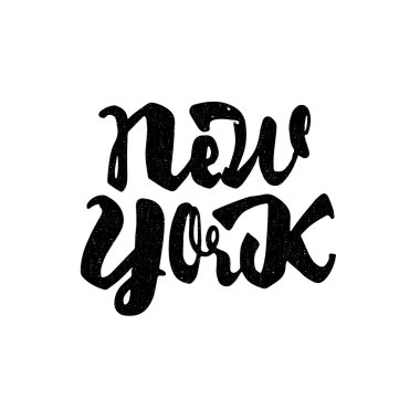 New York - elle çizilmiş, hat ve tasarımlar logoları veya diğer ürünler kullanmak üzere yazı