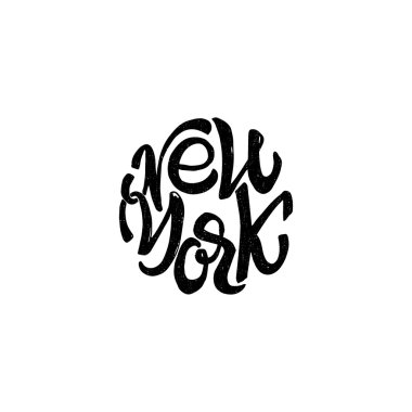New York - elle çizilmiş, hat ve tasarımlar logoları veya diğer ürünler kullanmak üzere yazı