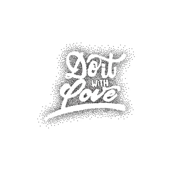 Do it with love Hand-lettering text . Handmade vector calligraphy for your design — Stock Vector