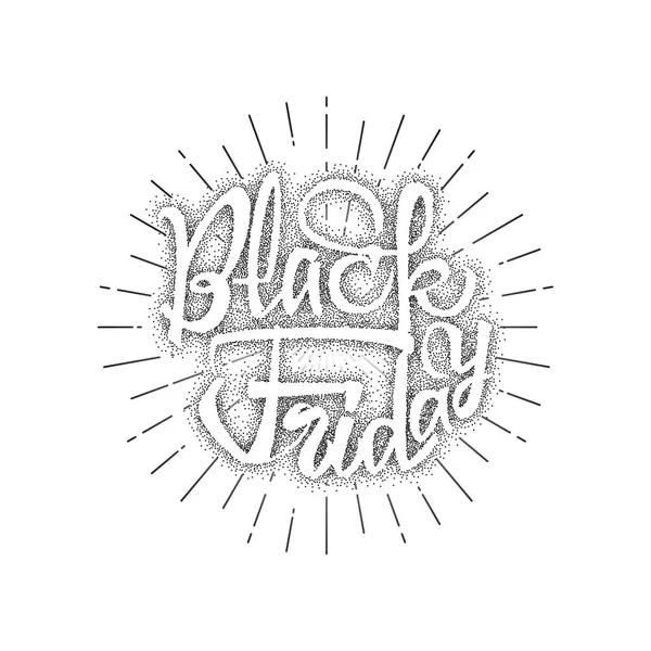 Black Friday dotworking sale - stickers, badges, has written calligraphy tools and modified to simple forms — Stock Vector