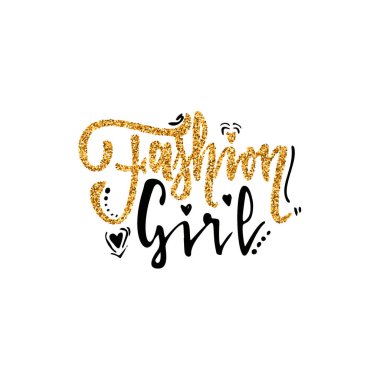 Moda kız. Hat altın boya, folyo için benzer. Benzersiz özel karakterler. Tasarımlar için el yazı. Modern fırça el yazısı tipografi.