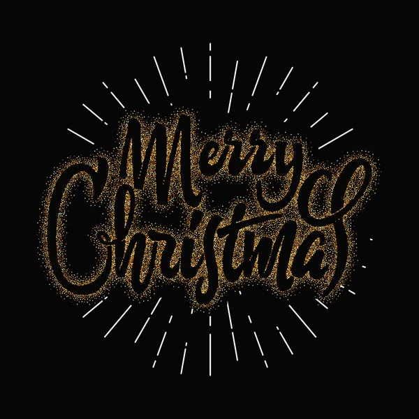Feliz Natal e feliz ano novo 2017, mão desenhada Dotwork. Caligrafia vetorial artesanal para o seu projeto —  Vetores de Stock