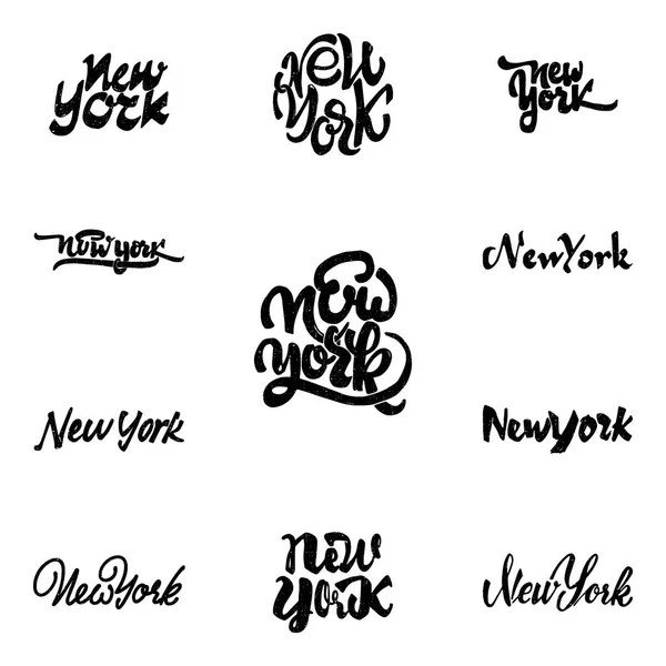 New York - hand getrokken, kalligrafie en belettering, voor gebruik in uw ontwerpen logo's of andere producten — Stockvector