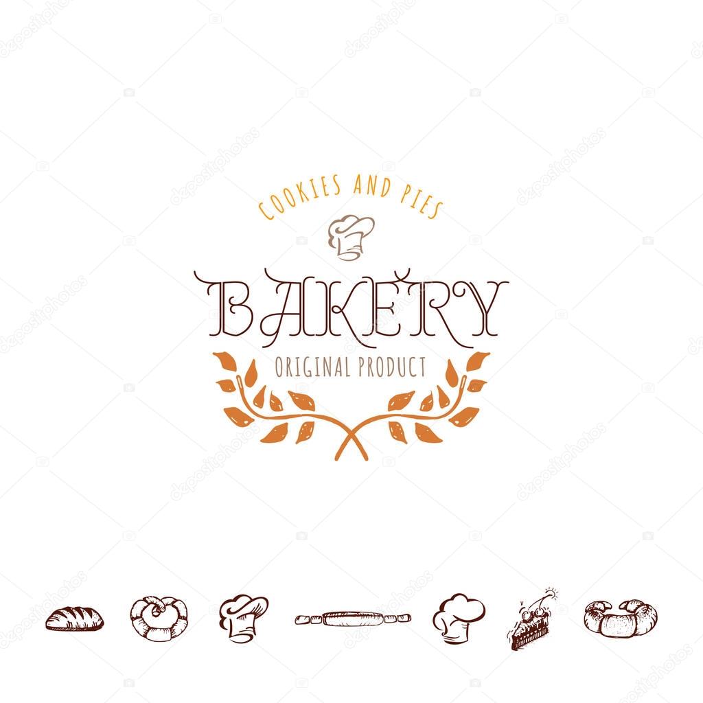 Handmade Logo for small businesses - sweet bakery.