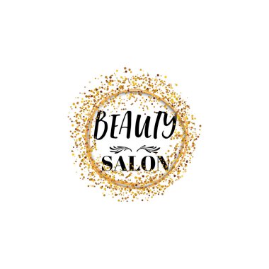 Küçük işletmeler - güzellik salonları için rozet. Etiket, damga, logo - tasarım için yapılan el. Çiçek öğeleri, hat ve yazı kullanımı ile