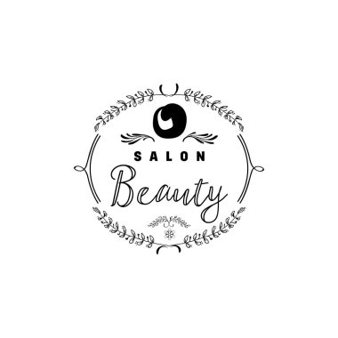 Küçük işletmeler - güzellik salonları için rozet. Etiket, damga, logo - tasarım için yapılan el. Çiçek öğeleri, hat ve yazı kullanımı ile
