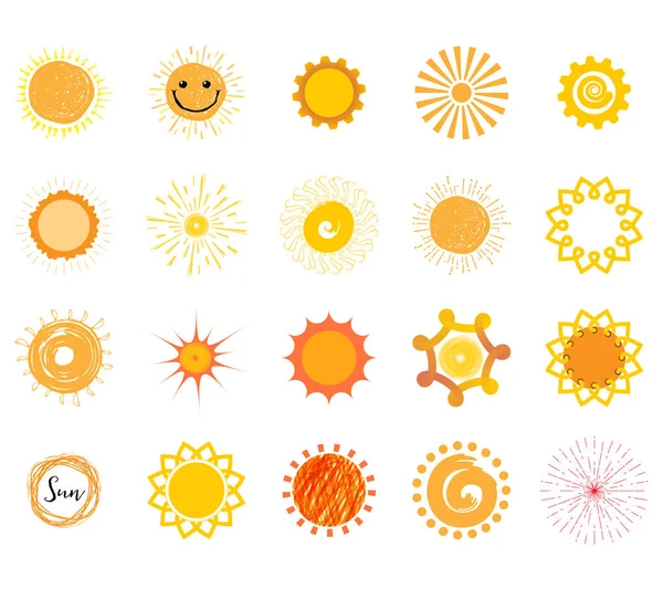 Emblema como parte do projeto - Sol e verão. Etiqueta, carimbo, logotipo - mãos feitas . — Vetor de Stock