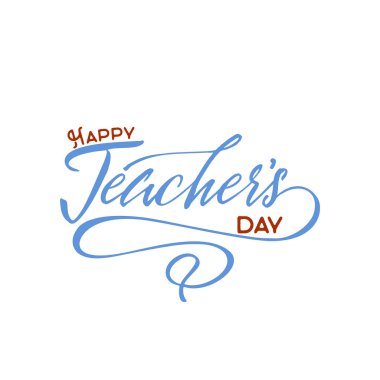 yazı ve Hat sanatı modern - mutlu öğretmenler günü size. Etiket, damga, logo - el yapımı