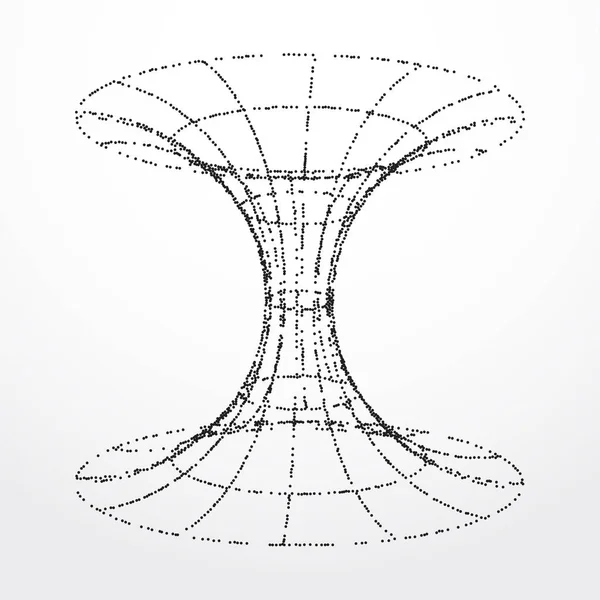 Antecedentes tecnológicos Abstrato 3d funil. Estilo de tecnologia futurista . — Vetor de Stock