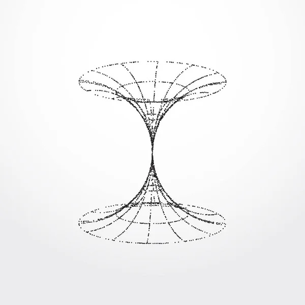 기술 배경입니다. 추상적인 3d 퍼 널입니다. 미래 기술 스타일. — 스톡 벡터