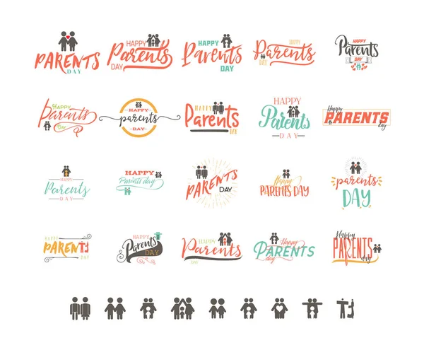 Elternabzeichen entwerfen. Aufkleber, Stempel, Logo - handgemacht. unter Verwendung von Typografie-Elementen, Kalligrafie und Schriftzügen — Stockvektor